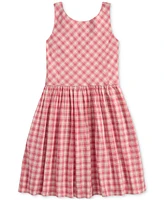 Polo Ralph Lauren Big Girls Calissa Gingham Check Cotton Madras Dress