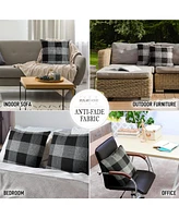Zulay Kitchen 2 Pack Buffalo Plaid Throw Pillow Outdoor & Indoor Covers 20x20 inches