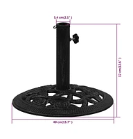 vidaXL Umbrella Base 15.7"x15.7"x12.6" Cast Iron