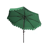 Safavieh Venice Single Scallop 9Ft Crank Outdoor Push Button Tilt Umbrella