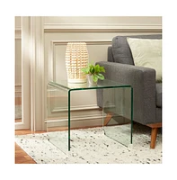 Safavieh Cowan Tempered Glass Side Table