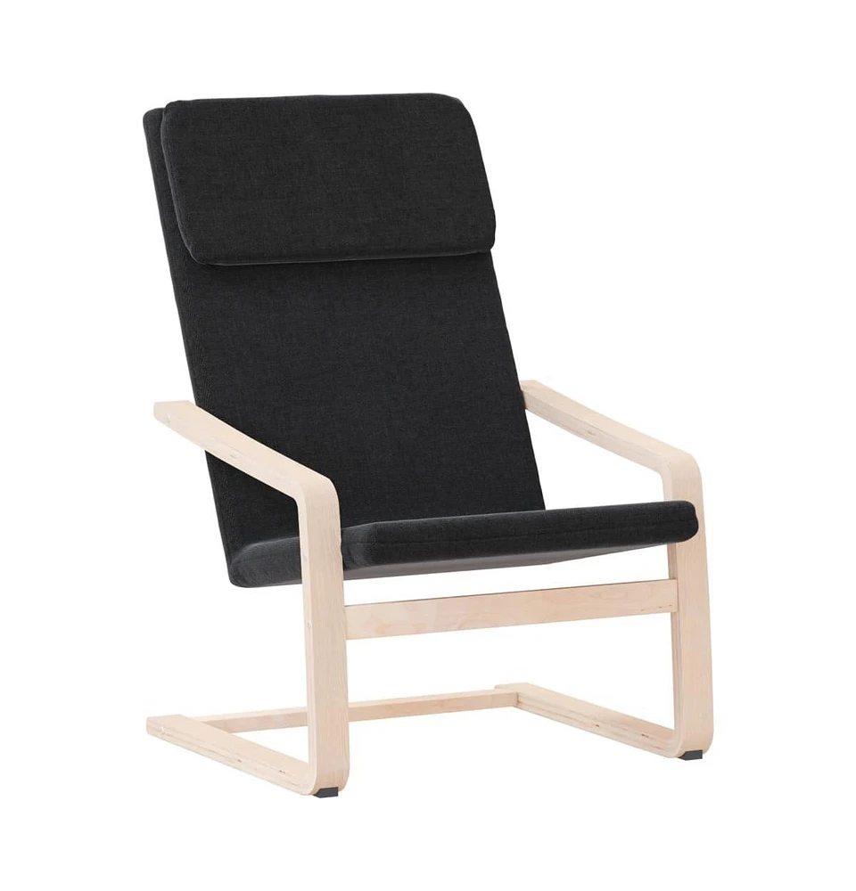 vidaXL Relaxing Chair Black Fabric