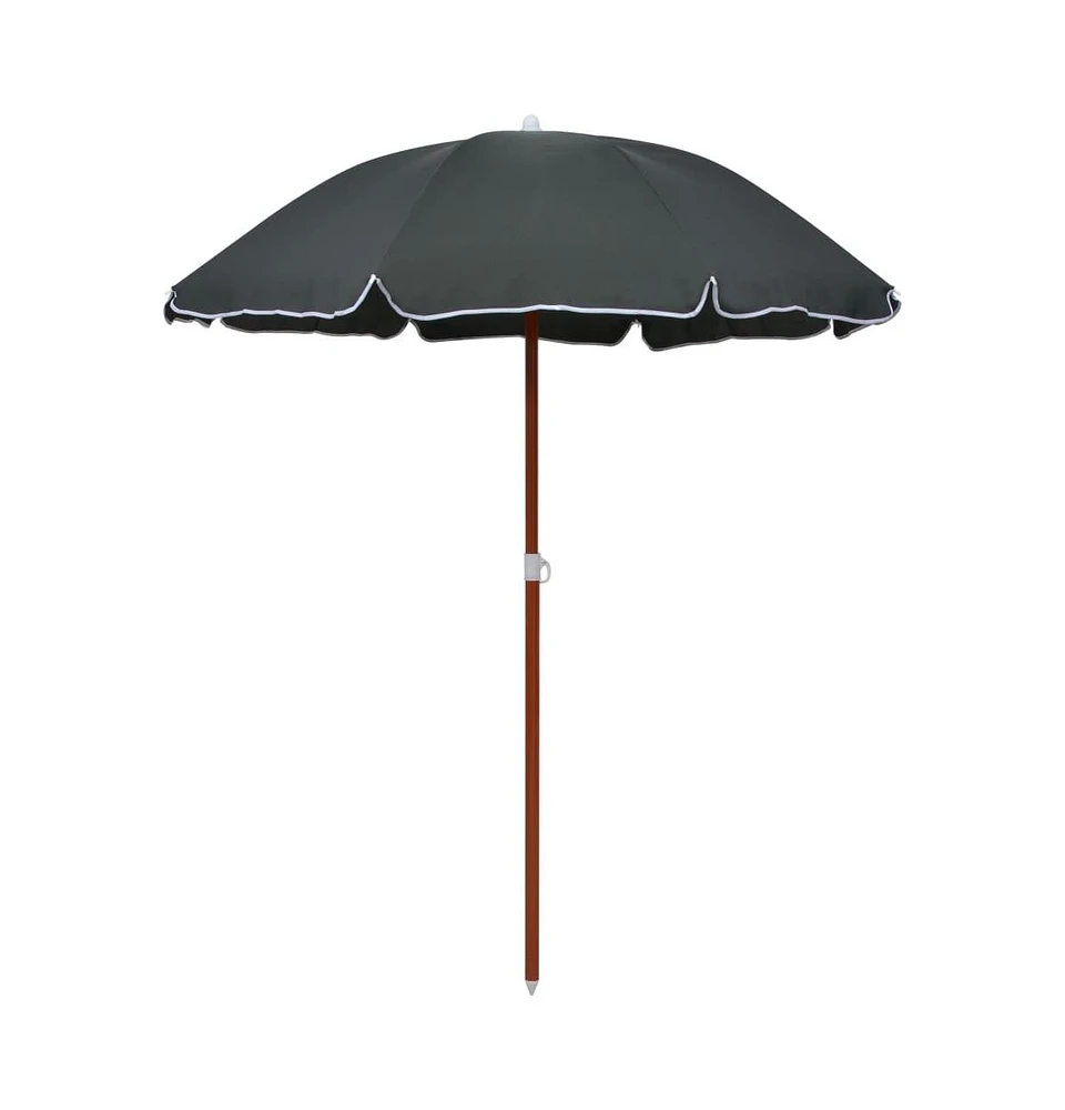 vidaXL Parasol with Steel Pole 70.9" Anthracite