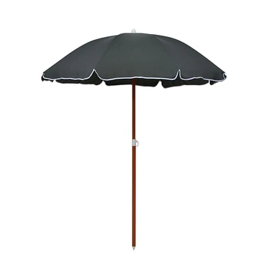 vidaXL Garden Parasol with Steel Pole 70.9" Anthracite