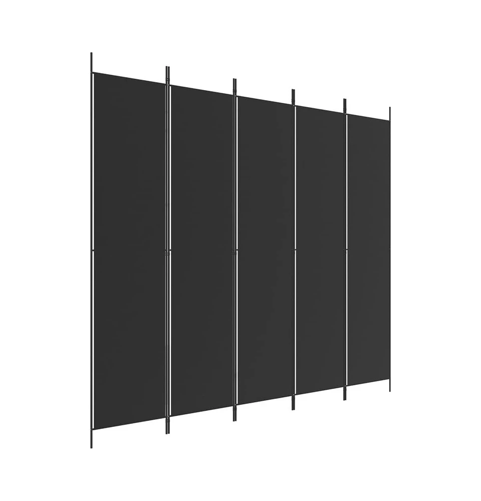 vidaXL 5-Panel Room Divider 98.4"x86.6" Fabric