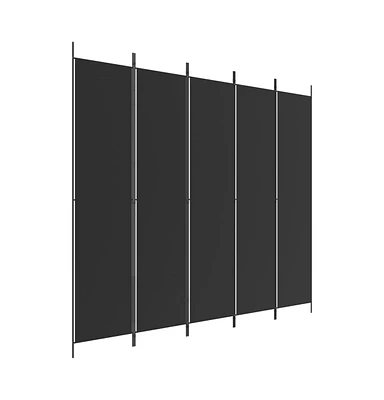 vidaXL 5-Panel Room Divider 98.4"x86.6" Fabric