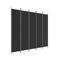 vidaXL 5-Panel Room Divider 98.4"x86.6" Fabric