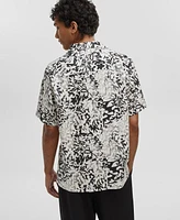 Mode of One Men's Relaxed-Fit Printed Button-Down Camp Shirt, Created for Macy's