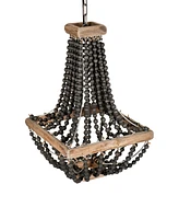 Storied Home Draped Wood Bead Chandelier
