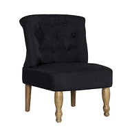 vidaXL French Chair Black Fabric