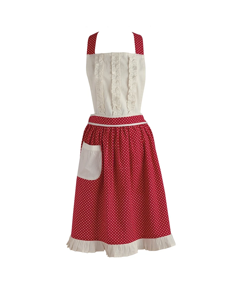 Design Imports Red Polka Dot Apron