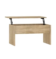 vidaXL Coffee Table Sonoma Oak 31.5"x19.9"x16.3" Engineered Wood