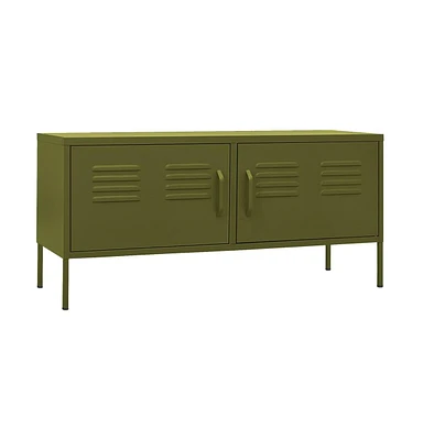 vidaXL Tv Stand Olive Green 41.3"x13.8"x19.7" Steel