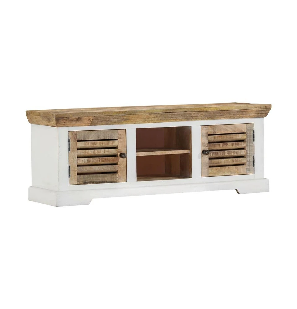 vidaXL Tv Stand 43.3"x11.8"x15.7" Solid Wood Mango