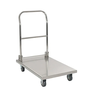 vidaXL Platform Wagon Silver 32.3"x20.9"x33.9" Stainless Steel