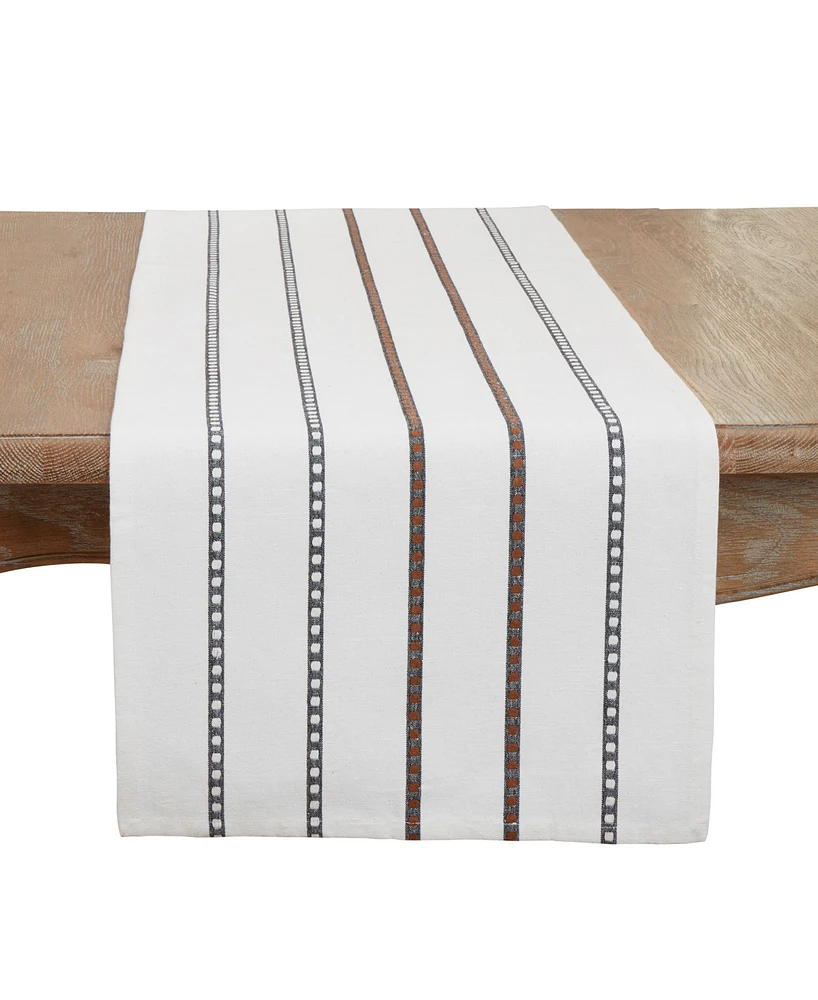 Saro Lifestyle Refined Stripe Table Runner, 16"x72"