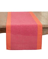 Saro Lifestyle Multicolored Band Table Runner, 16"x72"