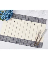 Saro Lifestyle Thin Stripe Placemats Set of 4,14"x20"