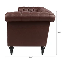 Streamdale Furniture 83.66 Inch Width Traditional Square Arm Removable Cushion 3 Seater Sofa