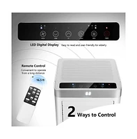 Slickblue 8000 Btu 3-in-1 Portable Air Conditioner with Remote Control-White