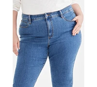 Style & Co Plus High-Rise Straight-Leg Jeans, Created for Macy's