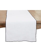 Saro Lifestyle Stonewashed Stitched Edge Table Runner, 16"x72"