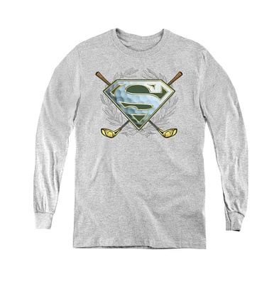 Superman Boys Youth Fore! Long Sleeve Sweatshirts