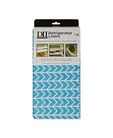 Design Imports Fridge Liner Collection Non-Adhesive, Cut to Fit, 12x24", Bright Blue Herringbone, 6 Piece
