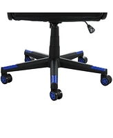 Elama High Back Adjustable Faux Leather Office Chair in Black