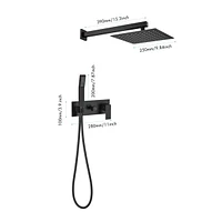 Brass Shower Faucet Set Shower System 10 Inch Rainfall Shower Head With Handheld Sprayer