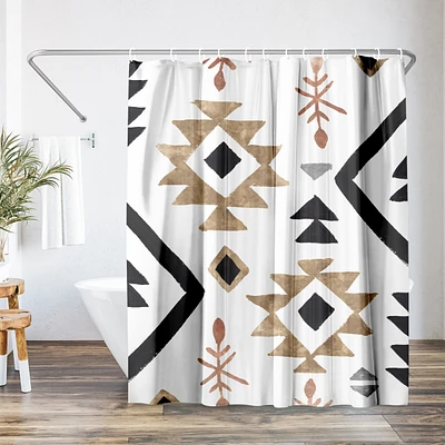 Americanflat 71x74 Farmhouse Shower Curtain - Rhythemics by Pi Creative Art