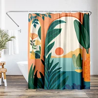71x74 Coastal Shower Curtain - Ocean View by Modern Tropical