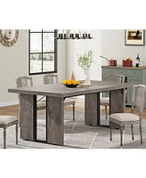 Tribesigns 71" Large Dining Table for 6 to 8 People, Farmhouse Style Dinner Table, Rectangular Dining Table for Kitchen, Dining Room & Living Room