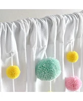 Lush Decor Boho Pom Pom Tassel Linen Window Curtain Panel