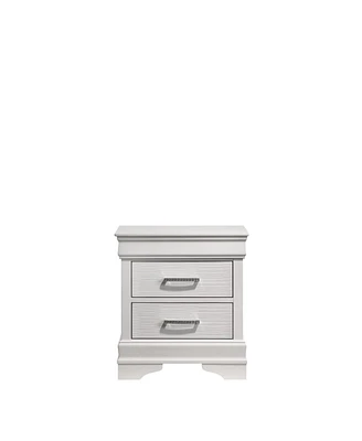 Simplie Fun Modern Brooklyn Nightstand Made With Wood In White