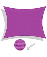 23x20 Ft 97% Uv Block Rectangle Sun Shade Sail Canopy Outdoor Patio Pool Lawn