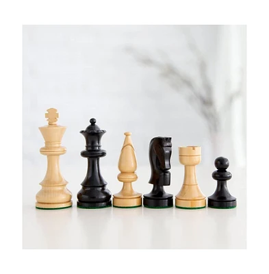 We Games Wooden Russian Style Chess Pieces, Weighted with 3.5 in. King