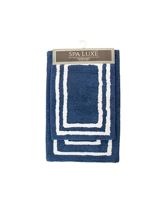 Arkwright Home Spa Lux Bordered 2pc Bath Rug Set - Color Options