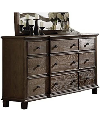 Simplie Fun Baudouin Dresser In Weathered Oak