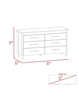 Southington 6-Drawer Rectangle Dresser Black Wengue