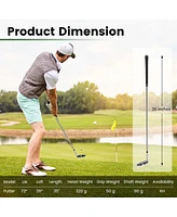 Costway Golf Chipper Right-Handed Chipping Club Stainless Steel Head Batting Aid Line