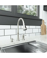 Mondawe 8 Inch Widespread 3 Holes Kitchen Faucet with Soap Dispenser