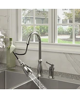 Mondawe Luxury 3 holes Widespread Single Handle Kitchen Faucet with 360 Degree