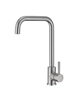 Mondawe Modern Kitchen Sink Mixer Taps, Stainless Steel 360 Degree Cold and Hot Tap, Faucets Easy to Install