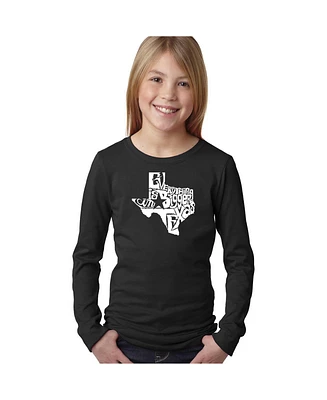 La Pop Art Girls Word Long Sleeve - Everything is ger Texas