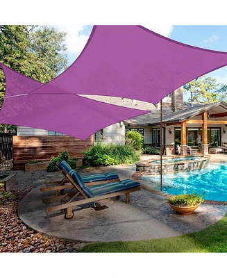 2 Pack 10x8 Ft 97% Uv Block Rectangle Hdpe Sun Shade Sail Heavy Duty Canopy Park