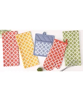 Design Imports Lattice Basics Collection Kitchen Essentials, Oven Mitt Potholder Set, Spice, 2, Piece