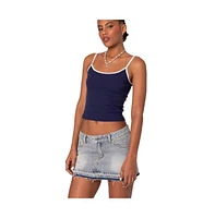 Edikted Women's Franky ribbed contrast tank top