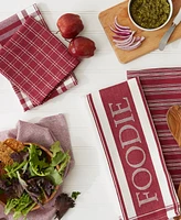 Design Imports Everyday Collection Foodie Kitchen Set, Dishtowel Dishcloth, Barn Red, 5 Piece