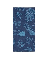 Design Imports Fridge Liner Collection Non-Adhesive, Cut to Fit, 12x24", Nautical Blue Market, 6 Piece